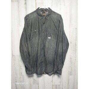 Third & Army Denim Snap Button Long Sleeve Shirt Men's Large